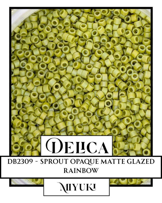 DB2309, Miyuki Delica, Seed Bead, Premium Matte Opaque Rainbow, Small Quantity, Bead Weaving Supplies