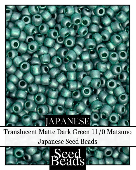 1918SB Translucent Matte Dark Green 11/0 (15g pkg)