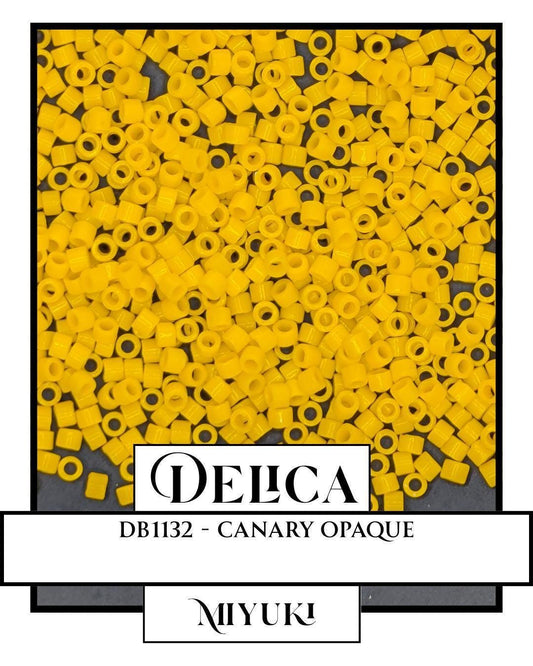 DB1132 - Canary Opaque (7.5g pkg) | Bead Weaving | High Quality Uniform Beads