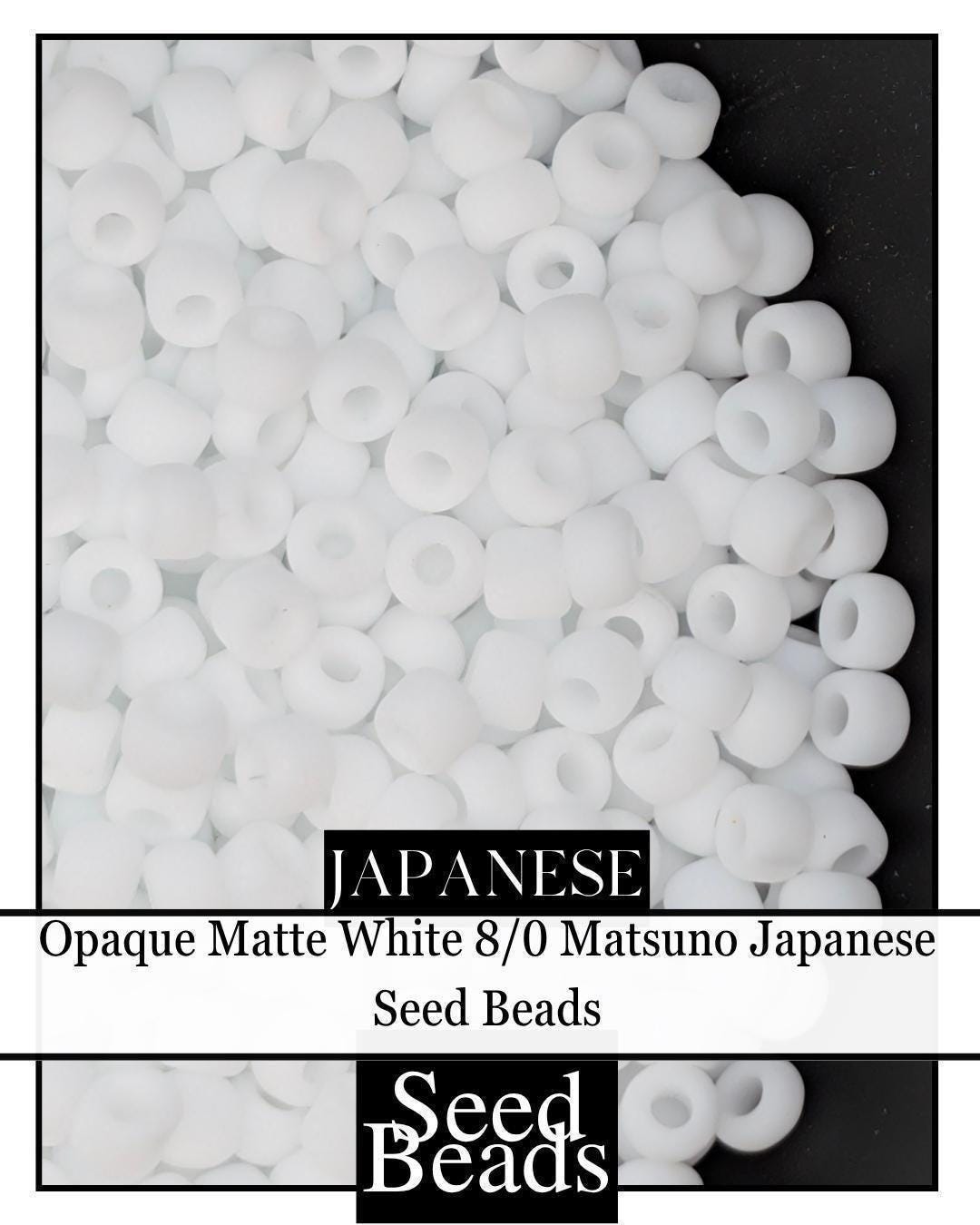 8344SB Opaque Matte White 8/0 (15g pkg)