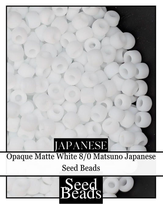8344SB Opaque Matte White 8/0 (15g pkg)