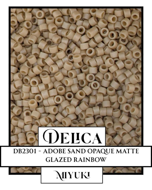 DB2301, Miyuki Delica, Seed Bead, Premium Opaque Matte Glazed Rainbow, Small Quantity, Beadweaving Supply