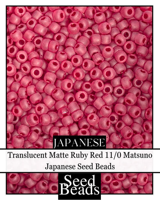 1900SB Translucent Matte Ruby Red 11/0 (15g pkg)