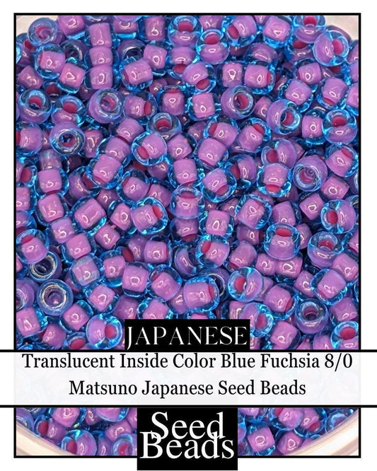 8326SB Translucent Inside Color Blue Fuchsia 8/0 (15g pkg)