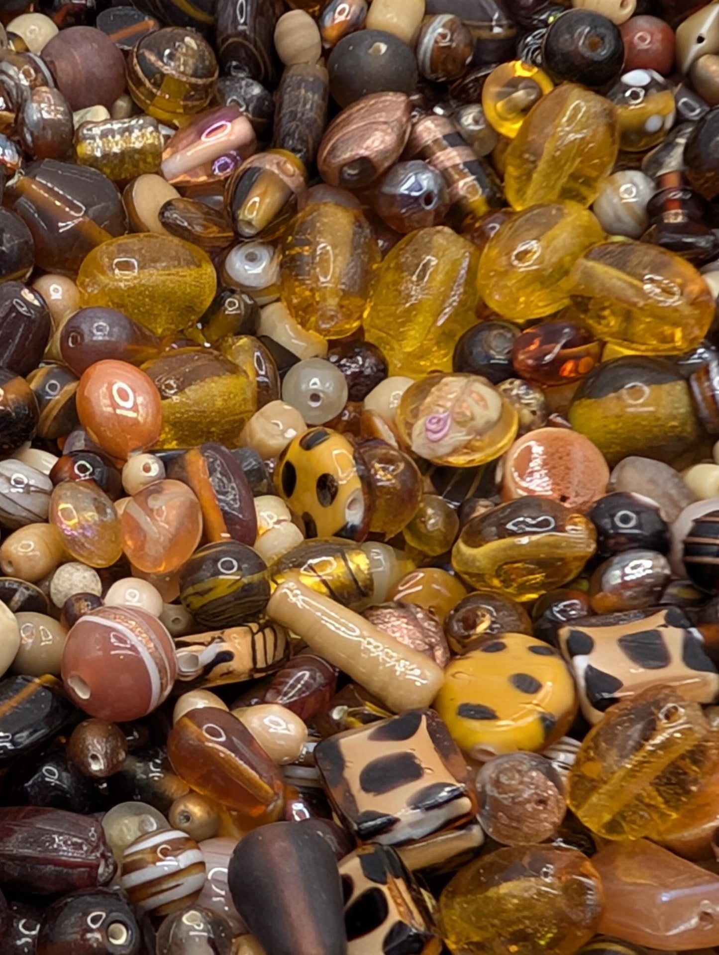 Bulk Lampwork Glass Beads: Earthy Tones, Artisan Jewelry Making  30g Pkg