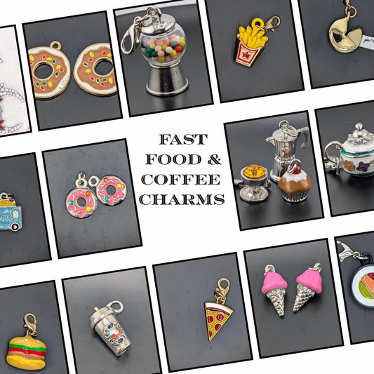 3d Food and Drink Charms for Keychains & Accessories, Cute Charms for Bracelets, Necklaces, Craft Supplies