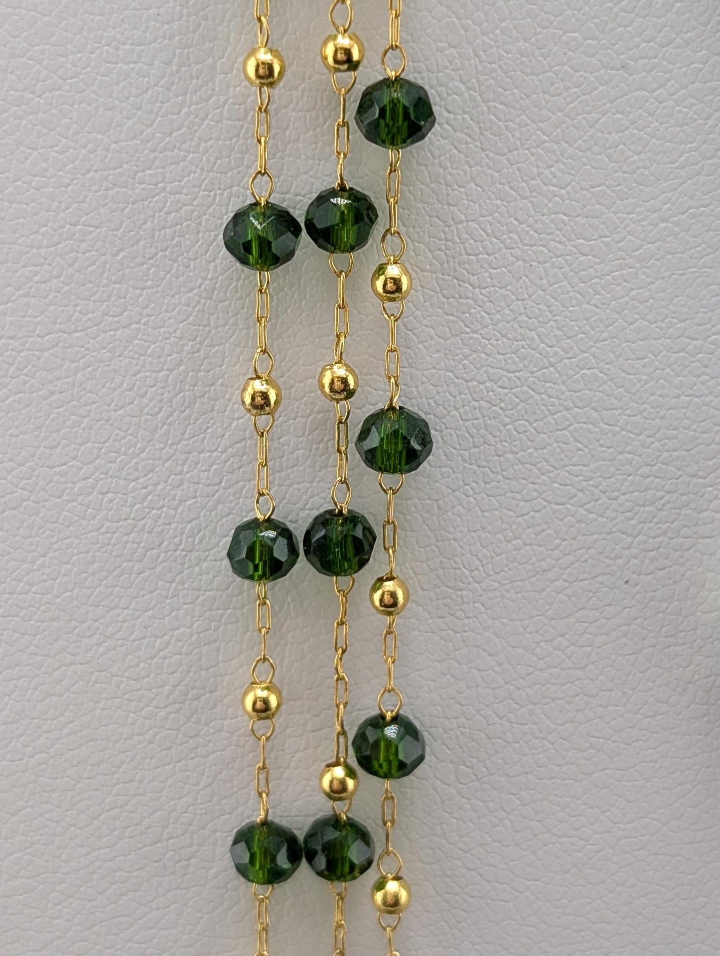 Gold Plated Brass Beaded Chain for Jewelry Making (1 meter)