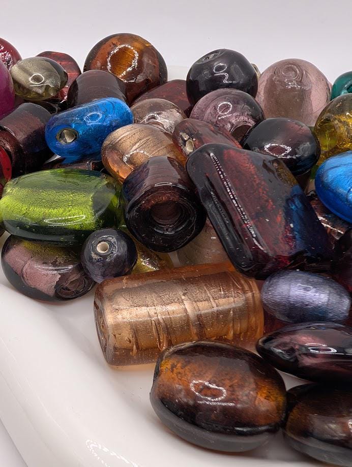 Bulk Handcrafted Mixed Lampwork Large Foil Beads Bulk For Crafts and Jewelry Making