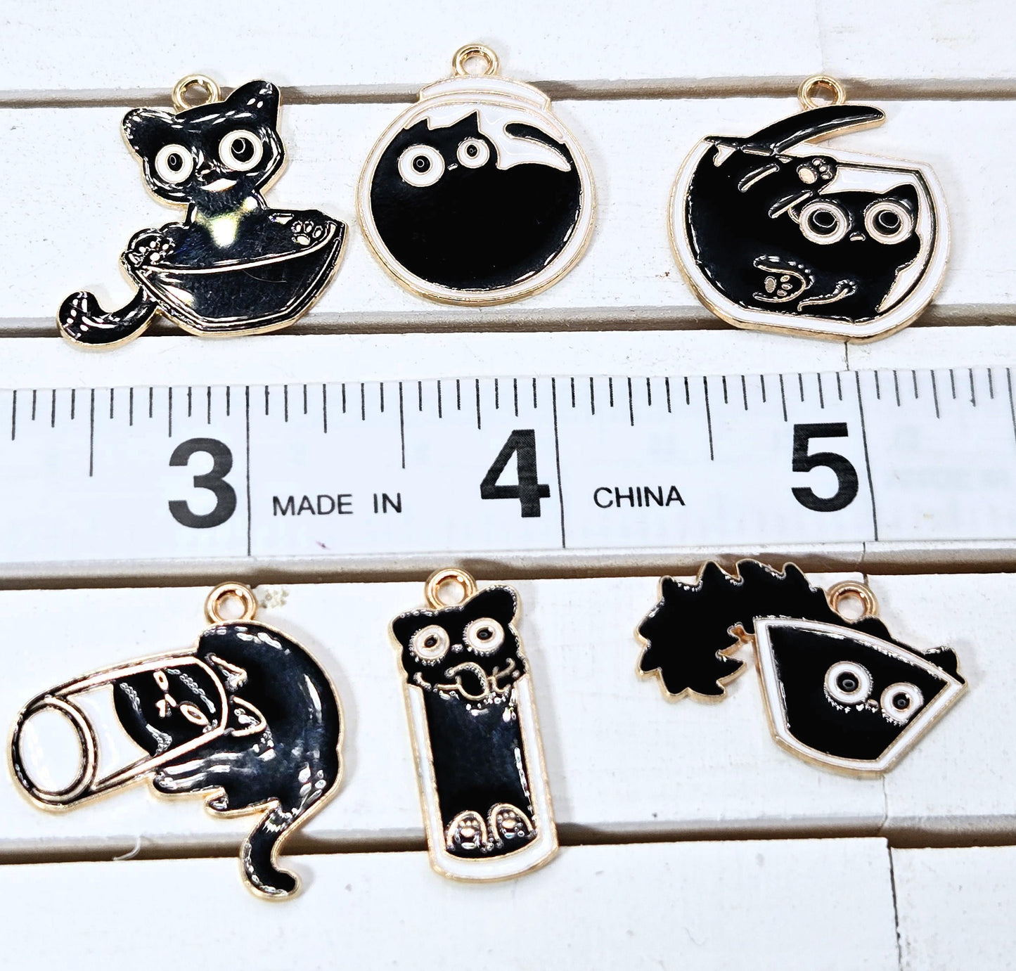 Gold Plated Kitty Charms: DIY Jewelry Making Supplies
