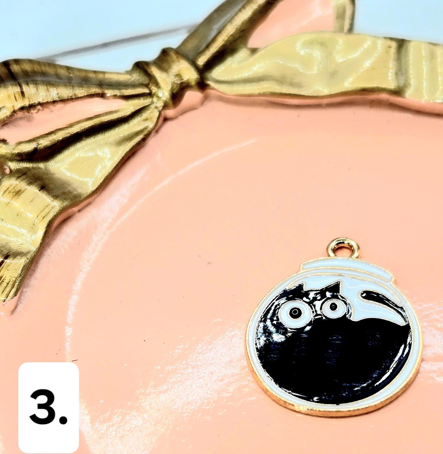 Gold Plated Kitty Charms: DIY Jewelry Making Supplies