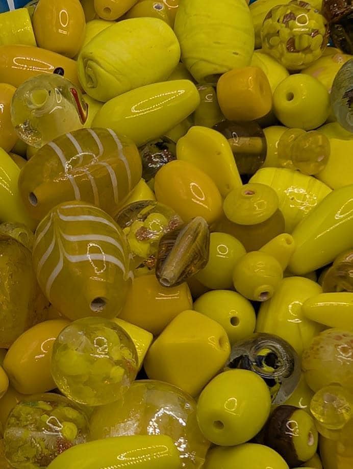 Yellow Glass Bead Mix  (30g Pkg)