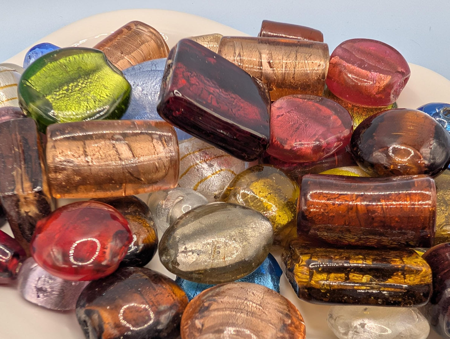 Bulk Handcrafted Mixed Lampwork Large Foil Beads Bulk For Crafts and Jewelry Making