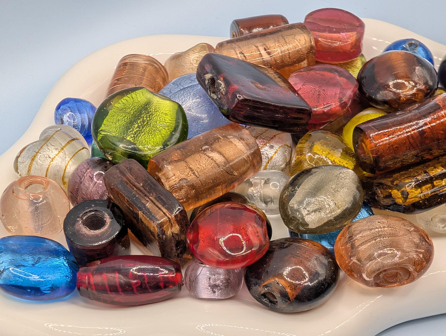 Bulk Handcrafted Mixed Lampwork Large Foil Beads Bulk For Crafts and Jewelry Making