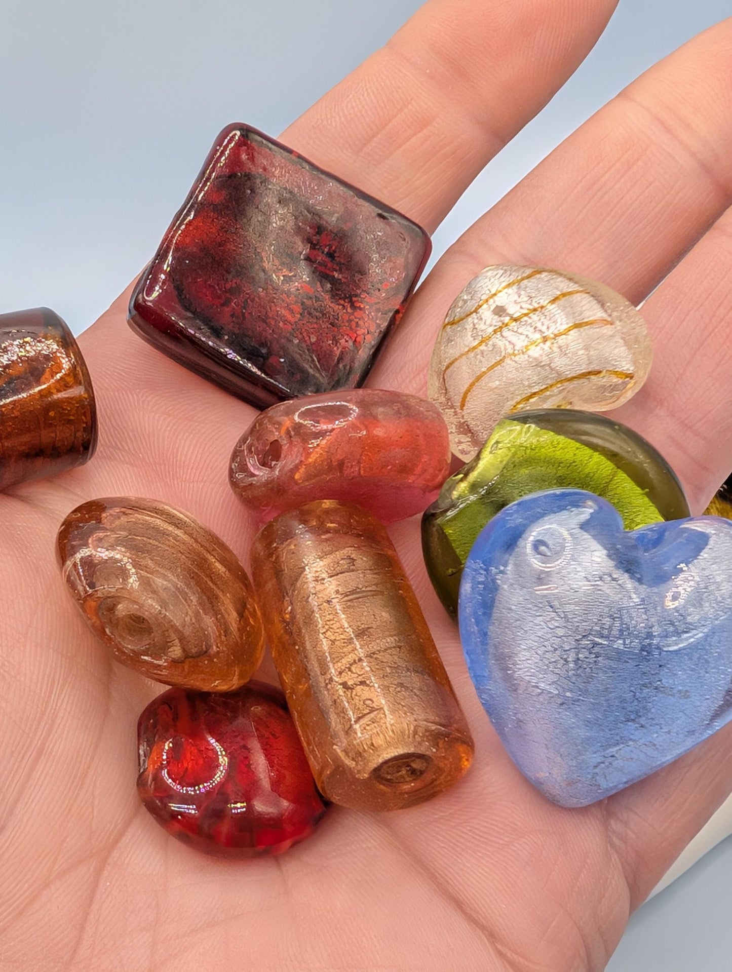 Bulk Handcrafted Mixed Lampwork Large Foil Beads Bulk For Crafts and Jewelry Making