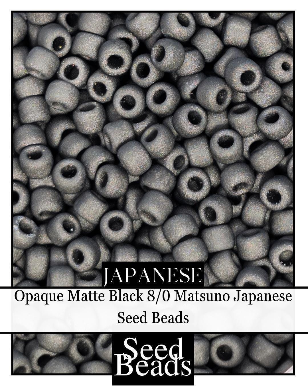 8346SB Opaque Matte Black 8/0 (15g pkg)