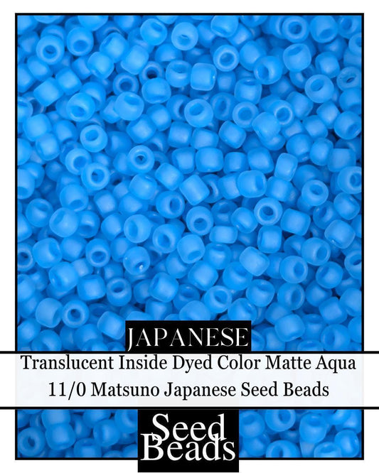 1956SB Translucent Inside Dyed Color Matte Aqua 11/0 (15g pkg)