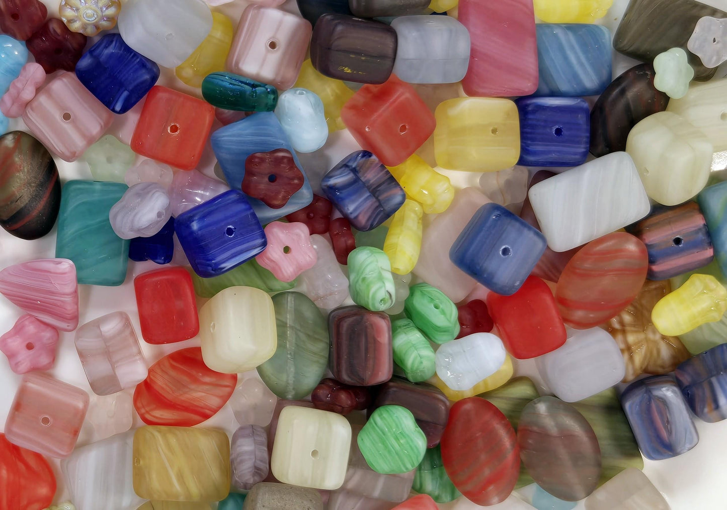 Matte Czech Pressed Glass Bead Soup Mix 4oz pkg