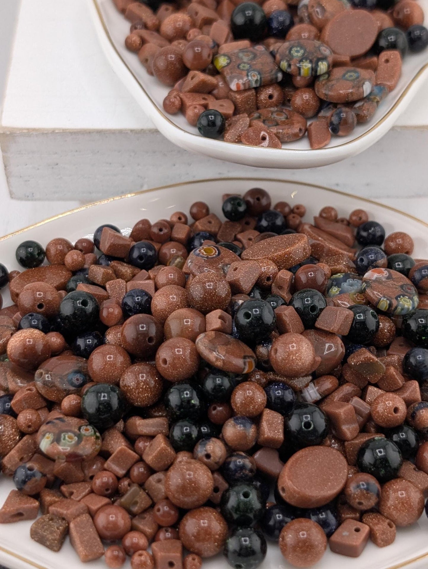 Sandstone Natural Gemstone Bead Soup Mix: Unique Jewelry Crafting Lot