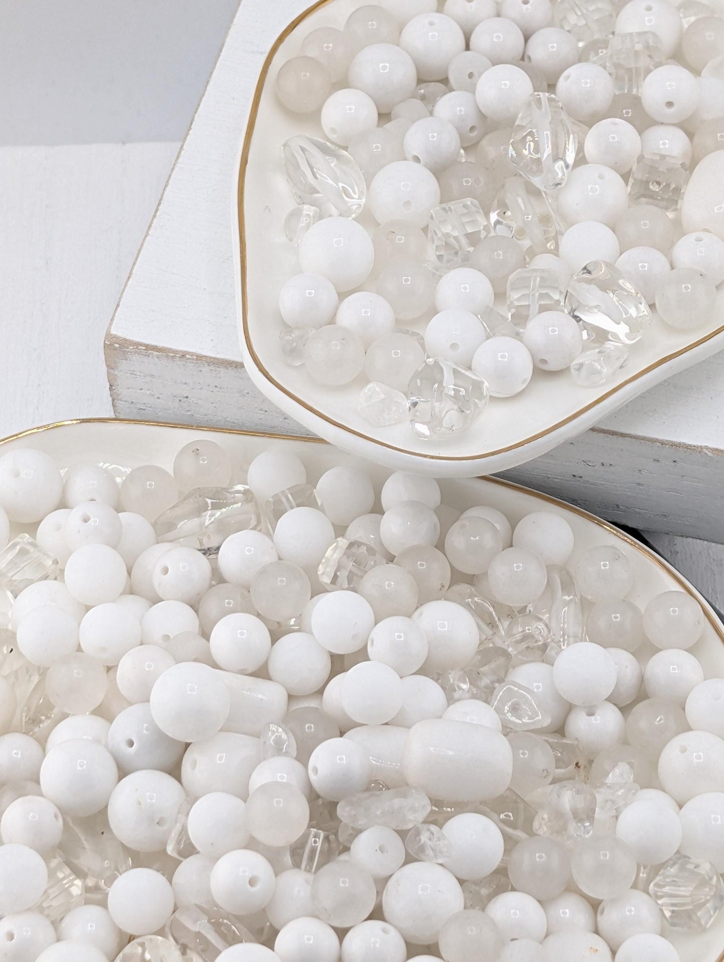 Quartz Gemstone Bead Mix: Semi-Precious Jewelry Craft Supply (2oz pkg)