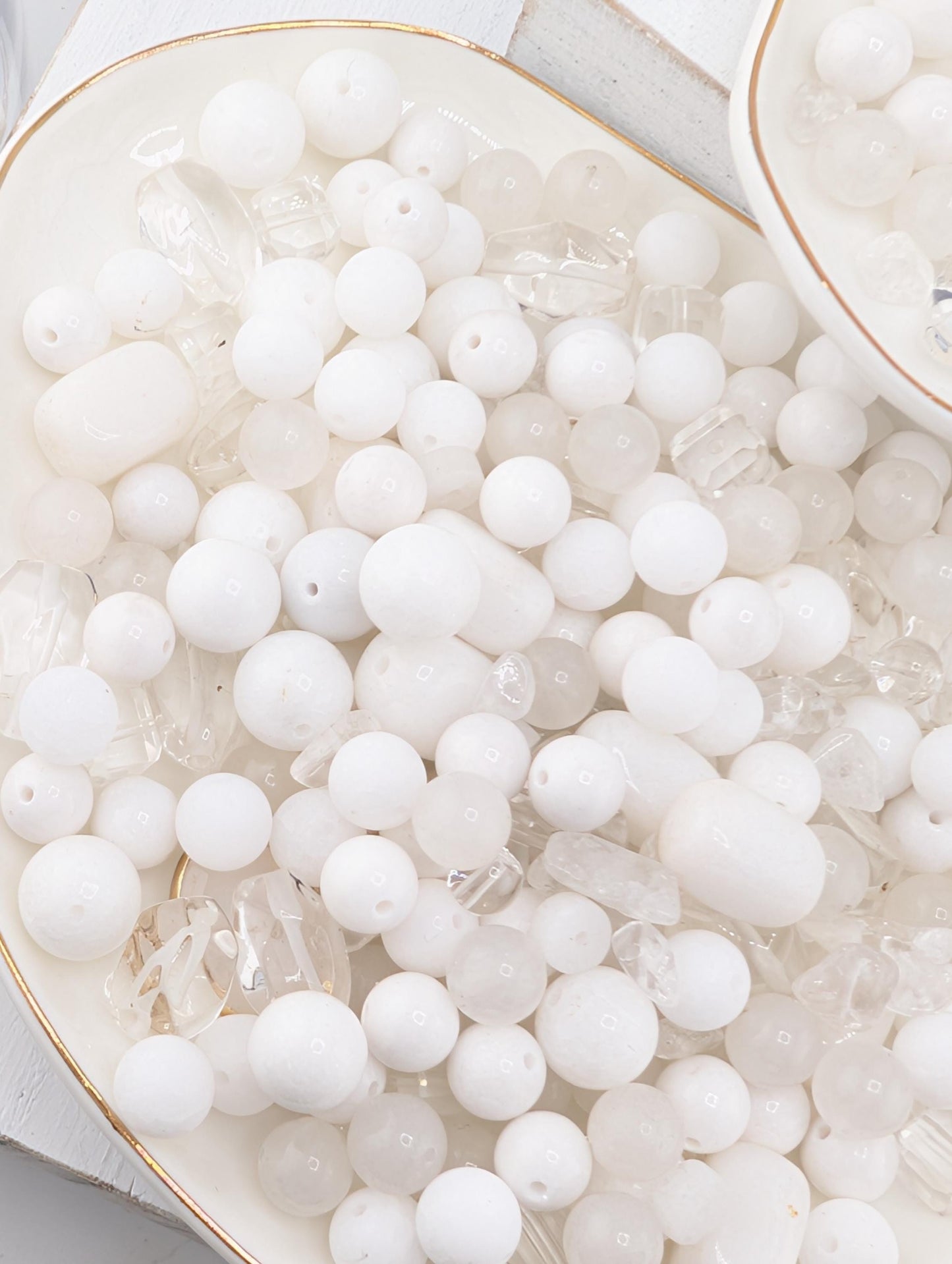 Quartz Gemstone Bead Mix: Semi-Precious Jewelry Craft Supply (2oz pkg)