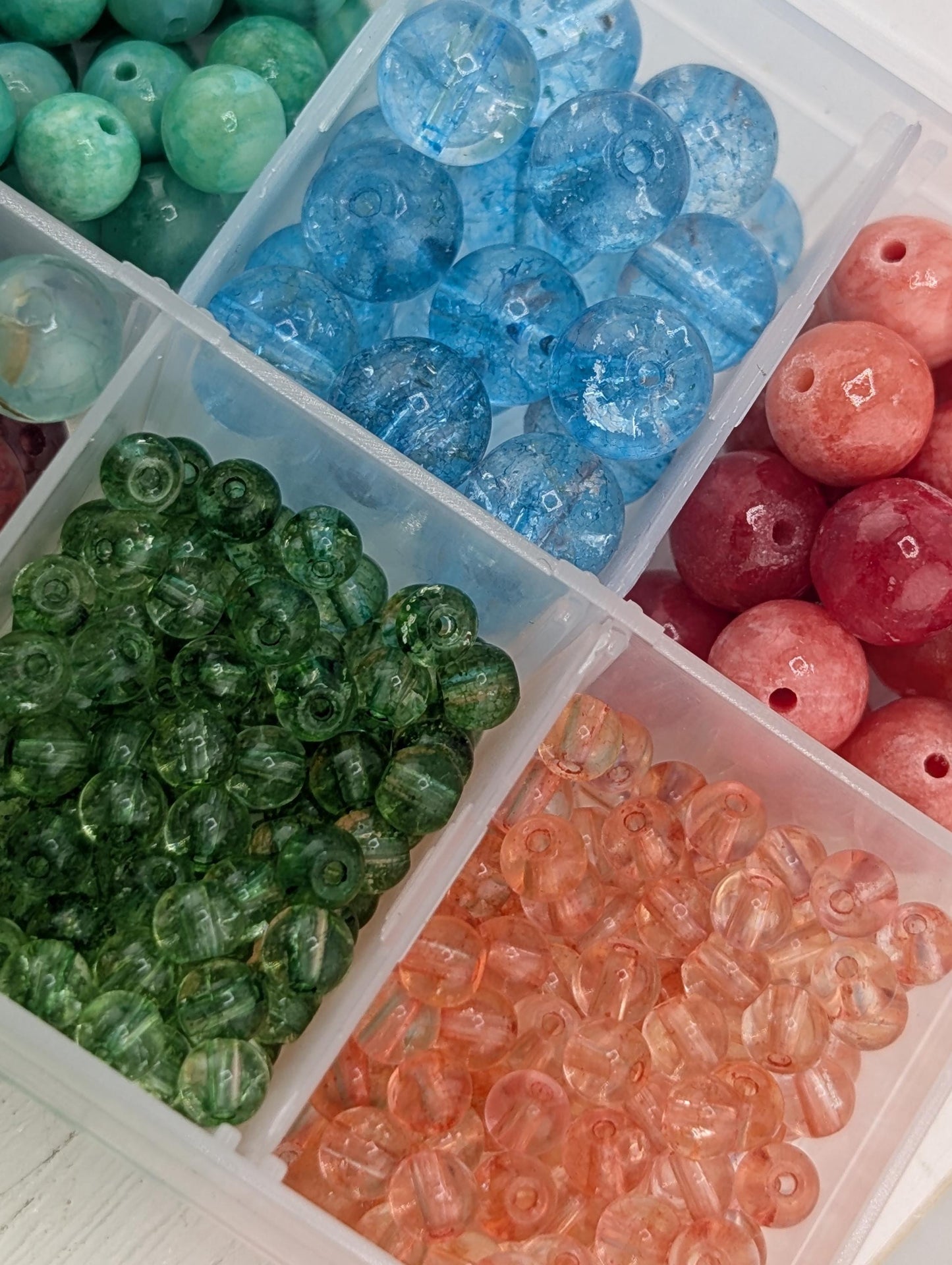 Green & Orange Quartzite Gemstone Bead Set