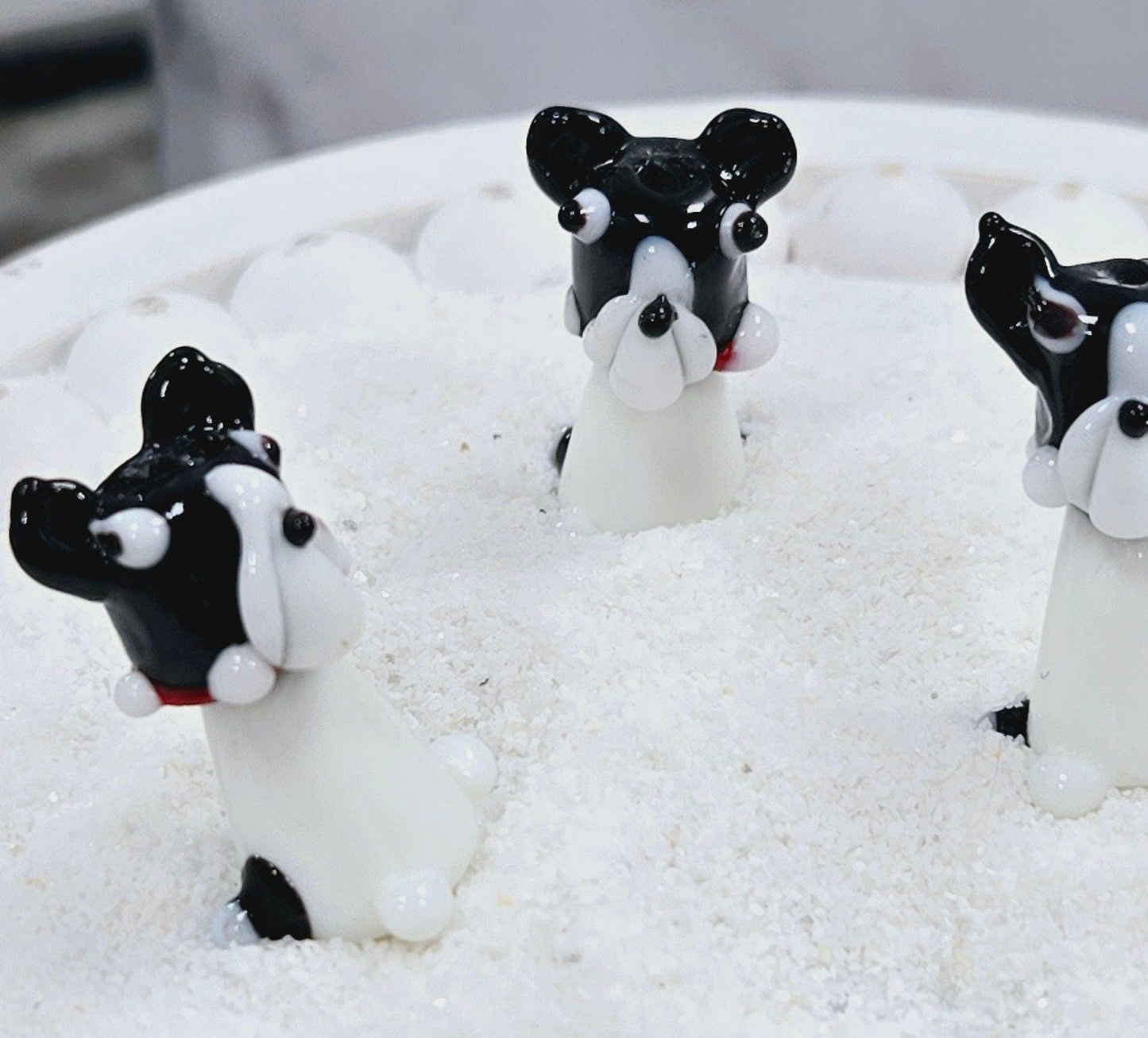 Silly Doggy Ceramic Focal Beads: Whimsical Jewelry Making (4 pcs)