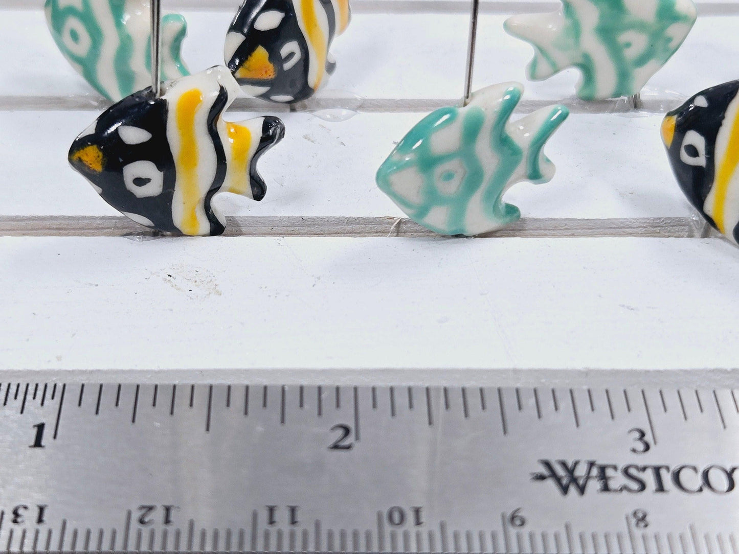 Glass Fish Beads: Colorful Ceramic Jewelry Making (Set of 4)