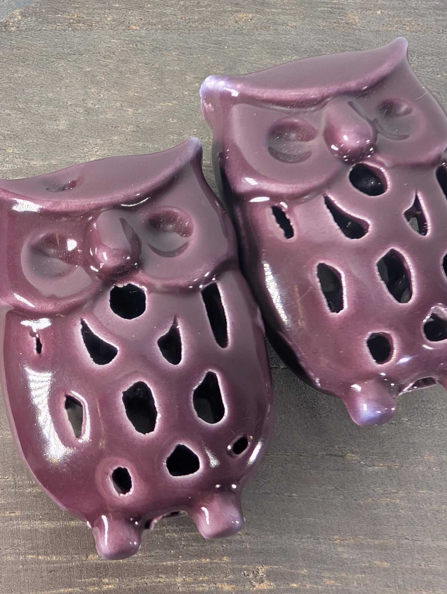 Ceramic Owl Focal Beads: Jewelry Making Charms (Set of 2)