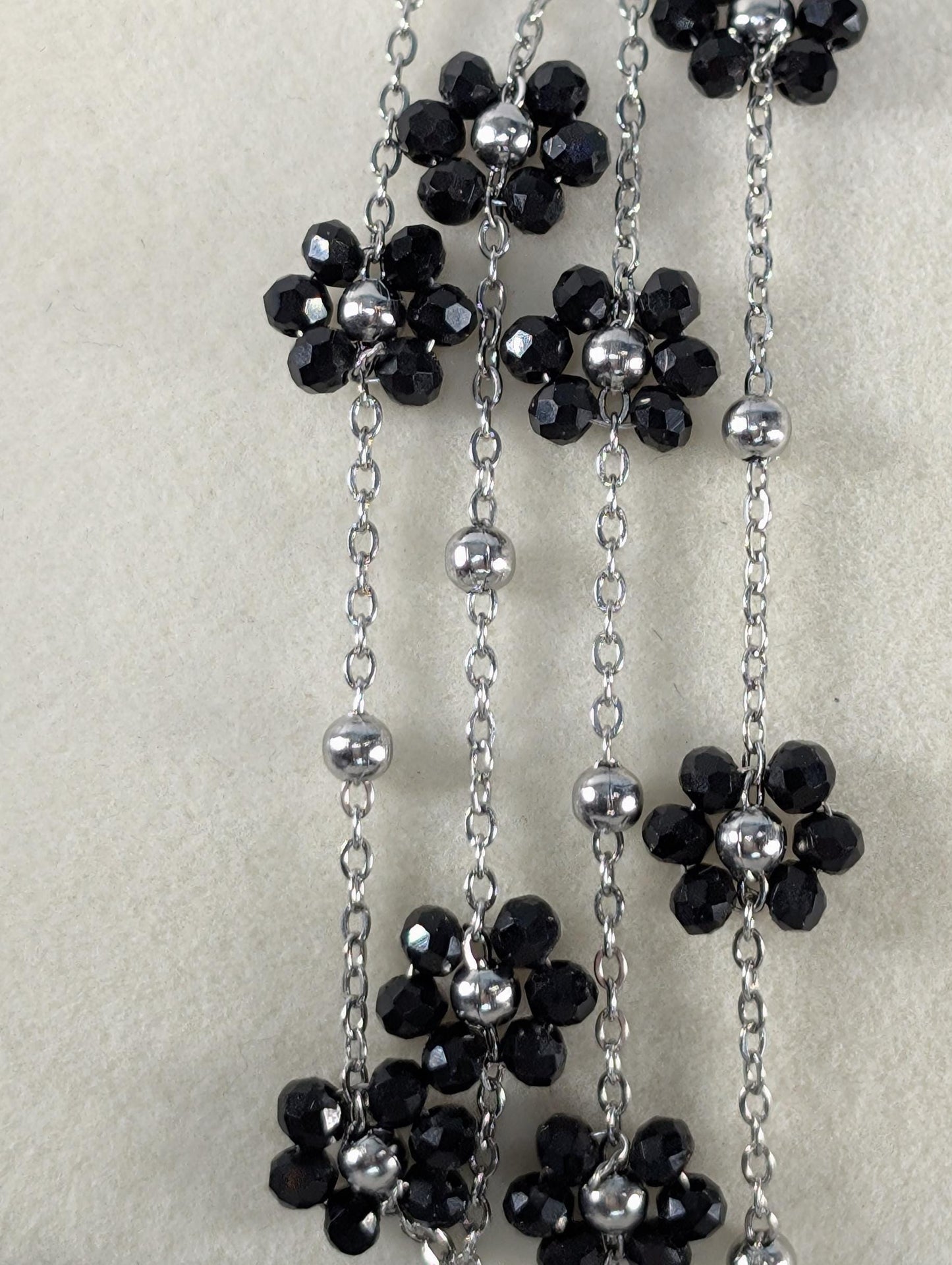 Multi-Color Silver Plated Enamel daisy flower Chain Bulk Chain Silver Plated Chain By The meter For Jewelry Making and Crafts