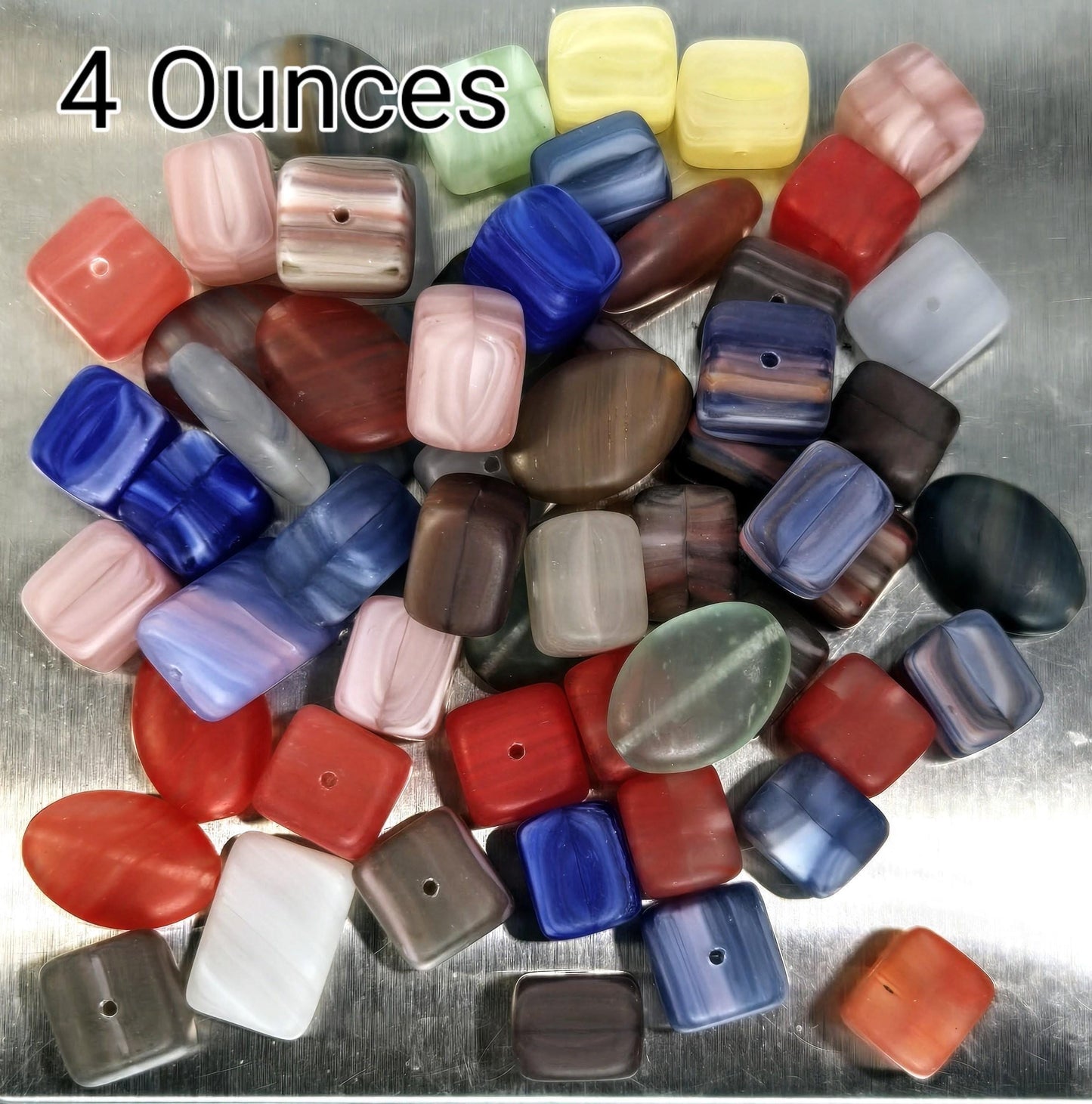 Matte Czech Pressed Glass Bead Soup Mix 4oz pkg