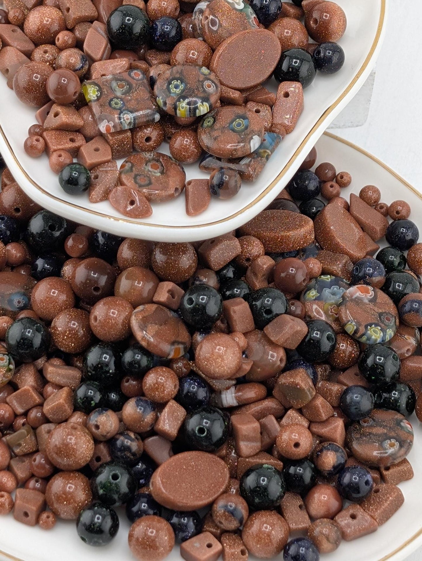 Sandstone Natural Gemstone Bead Soup Mix: Unique Jewelry Crafting Lot