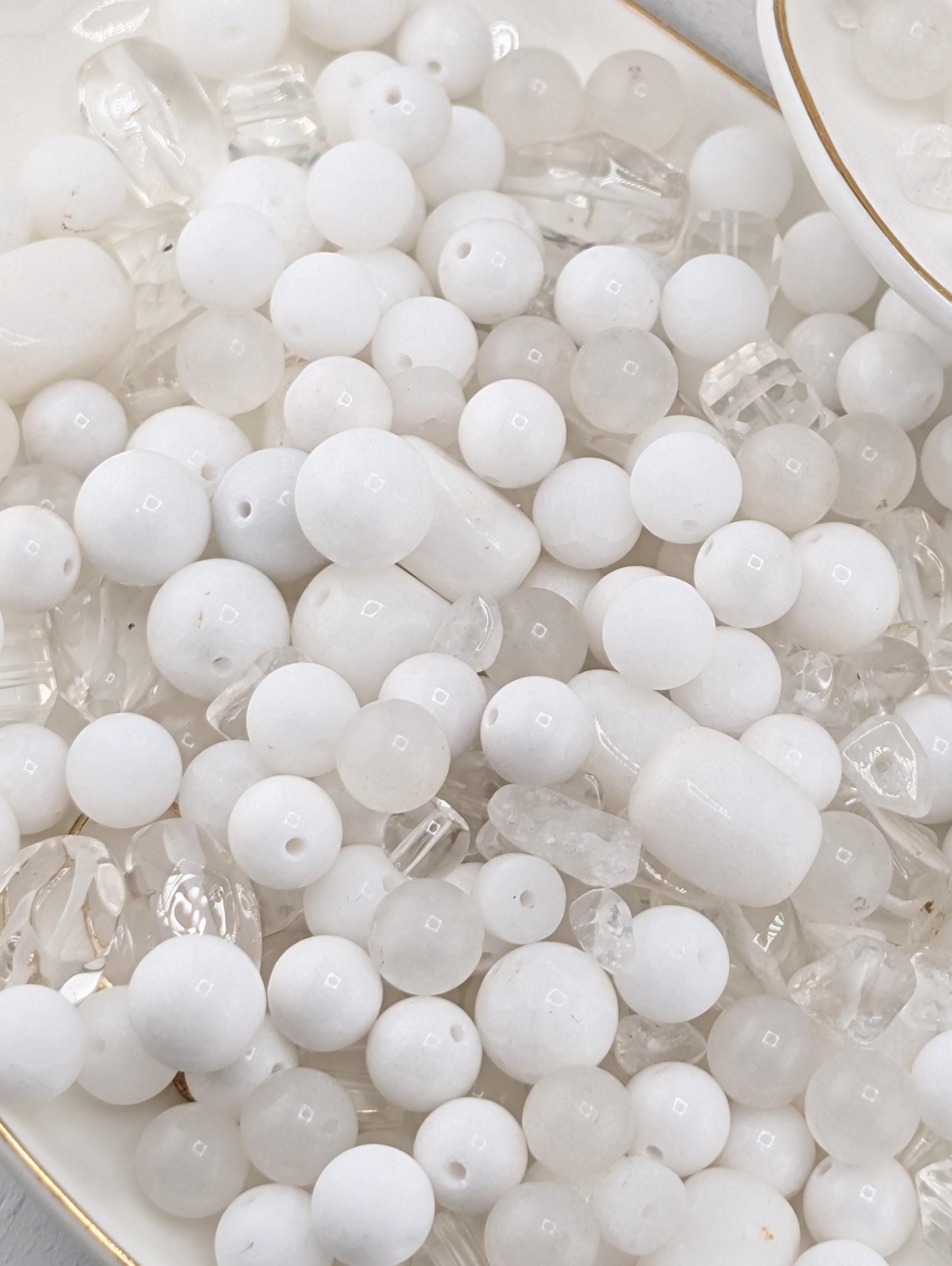 Quartz Gemstone Bead Mix: Semi-Precious Jewelry Craft Supply (2oz pkg)