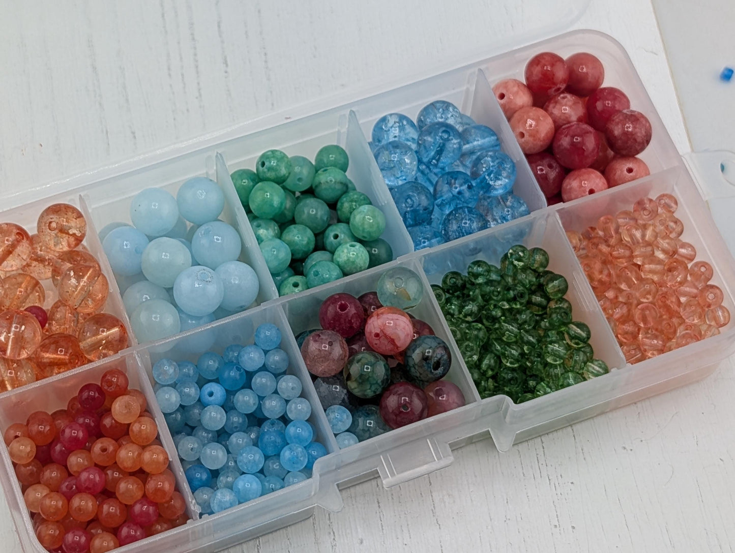 Green & Orange Quartzite Gemstone Bead Set