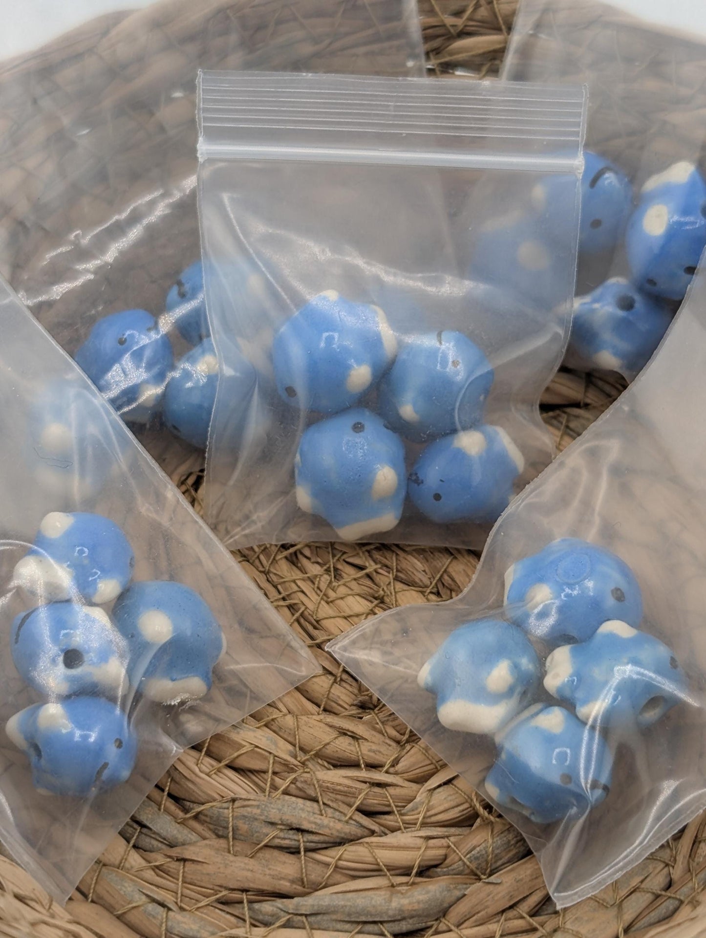 Blue Whale and Starfish Focal Beads: Ocean Jewelry Making (Set of 2)