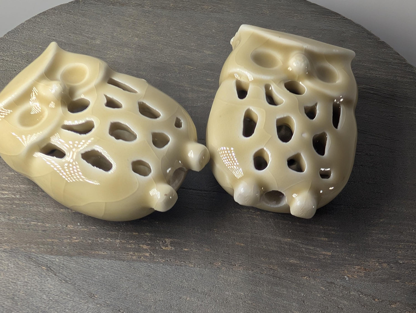 Ceramic Owl Focal Beads: Jewelry Making Charms (Set of 2)