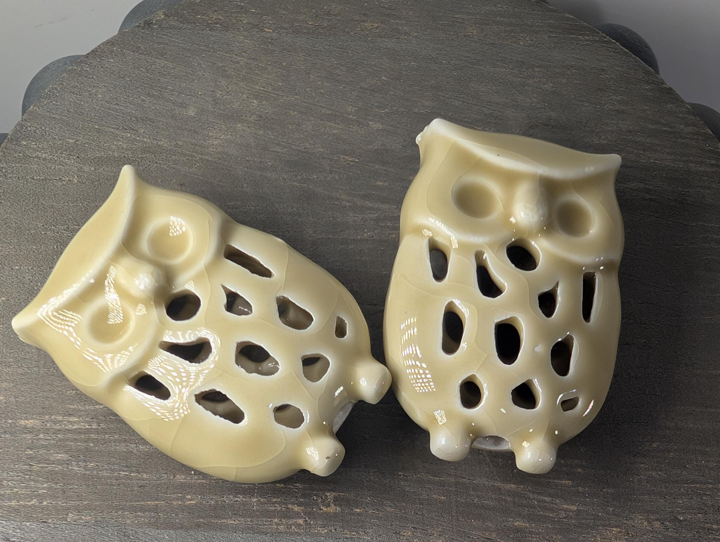 Ceramic Owl Focal Beads: Jewelry Making Charms (Set of 2)