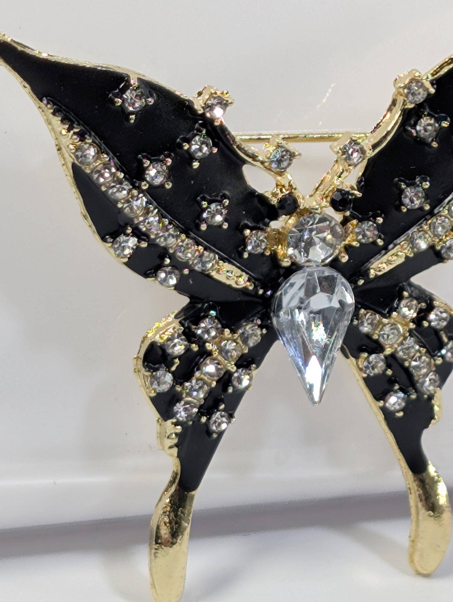 Black & Gold Butterfly  Brooch