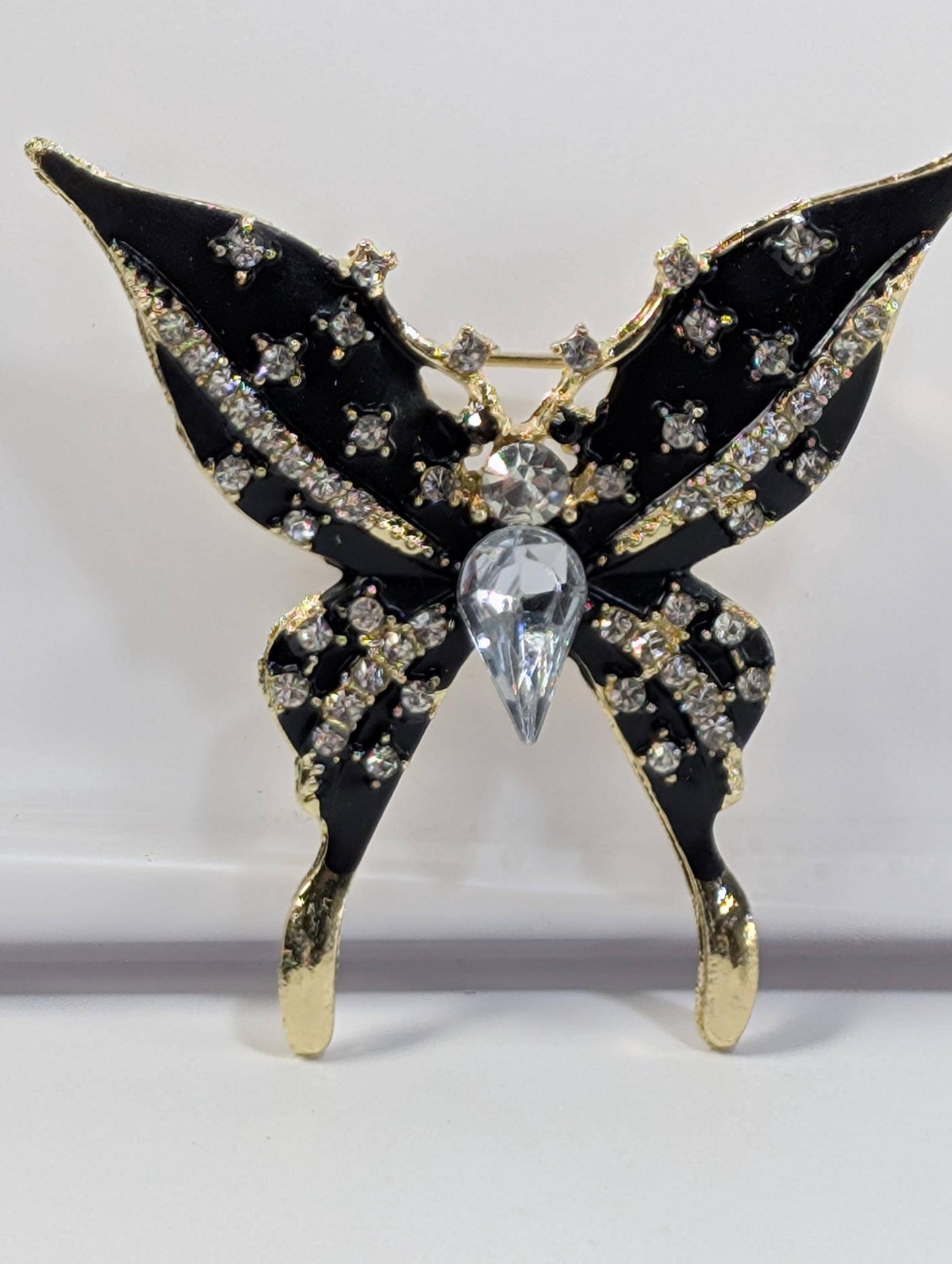 Black & Gold Butterfly  Brooch