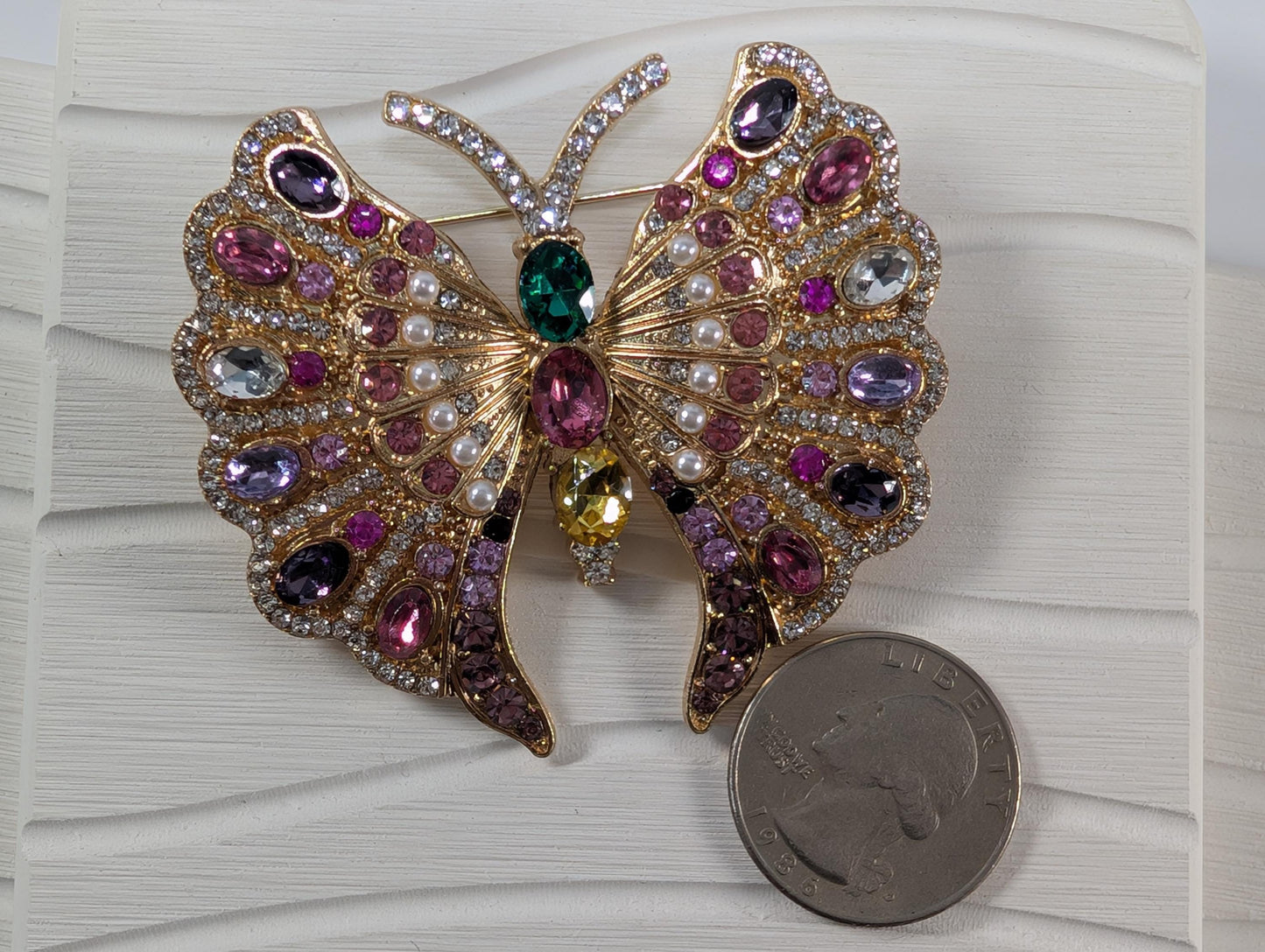 Pinks  Purples Gold  for DIY Bag Charm Pin Accessory or Pendant Brooch