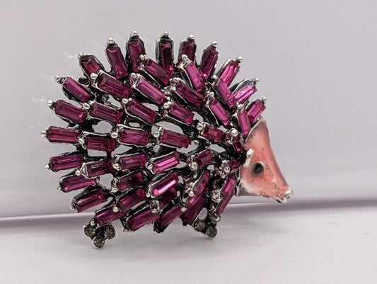Golden Plate Fuschia Flower  Brooch