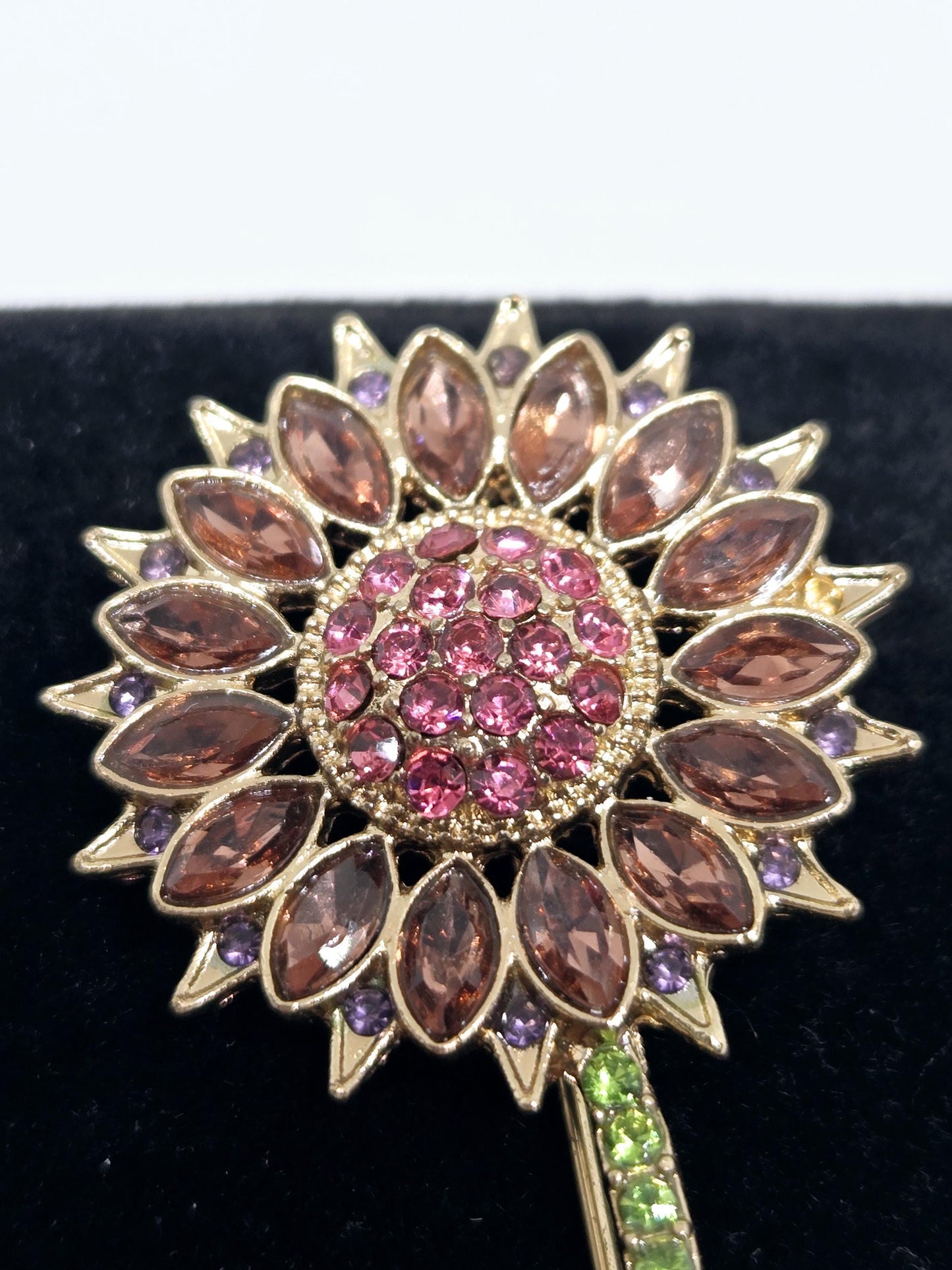 Golden Plate Sunflower  Brooch