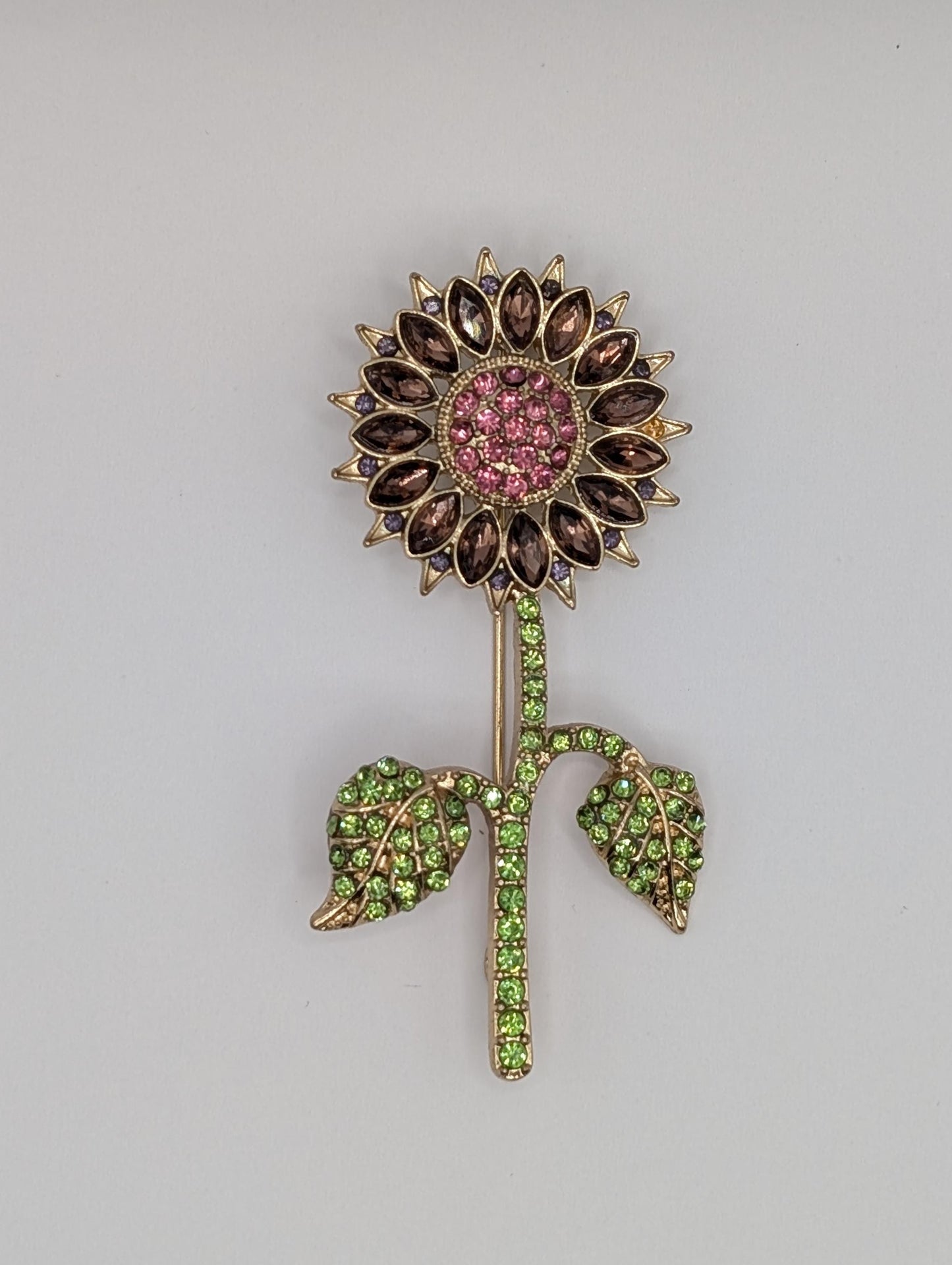 Golden Plate Sunflower  Brooch