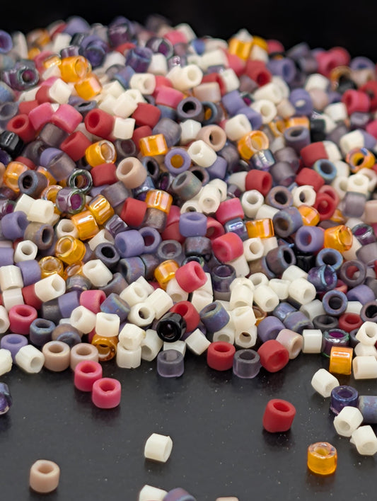 Delica Exclusive Learise Mix "Mardi Gras"    Pkg ~1400 beads