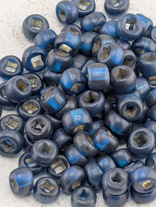 6/0 Semi-matte Blue Silver Lined 15g pkg