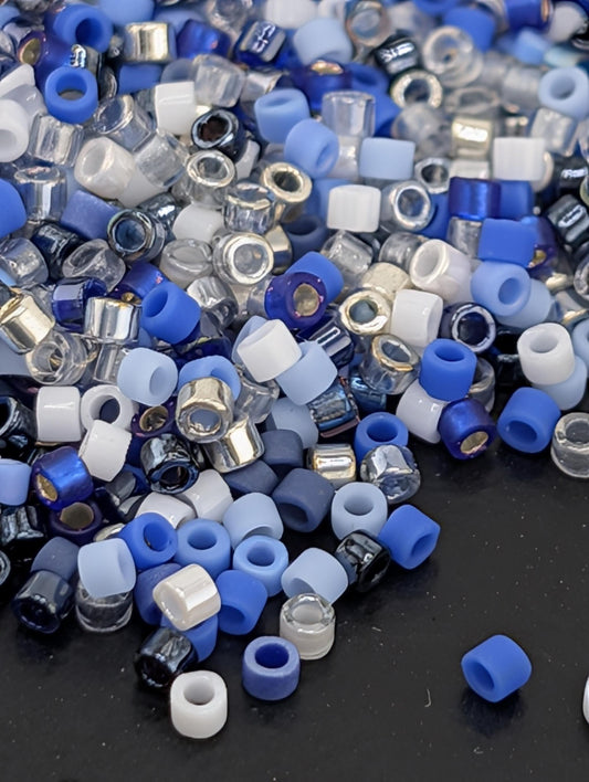 Delica Exclusive Learise Mix "Sapphire & Sterling"    Pkg ~1400 beads