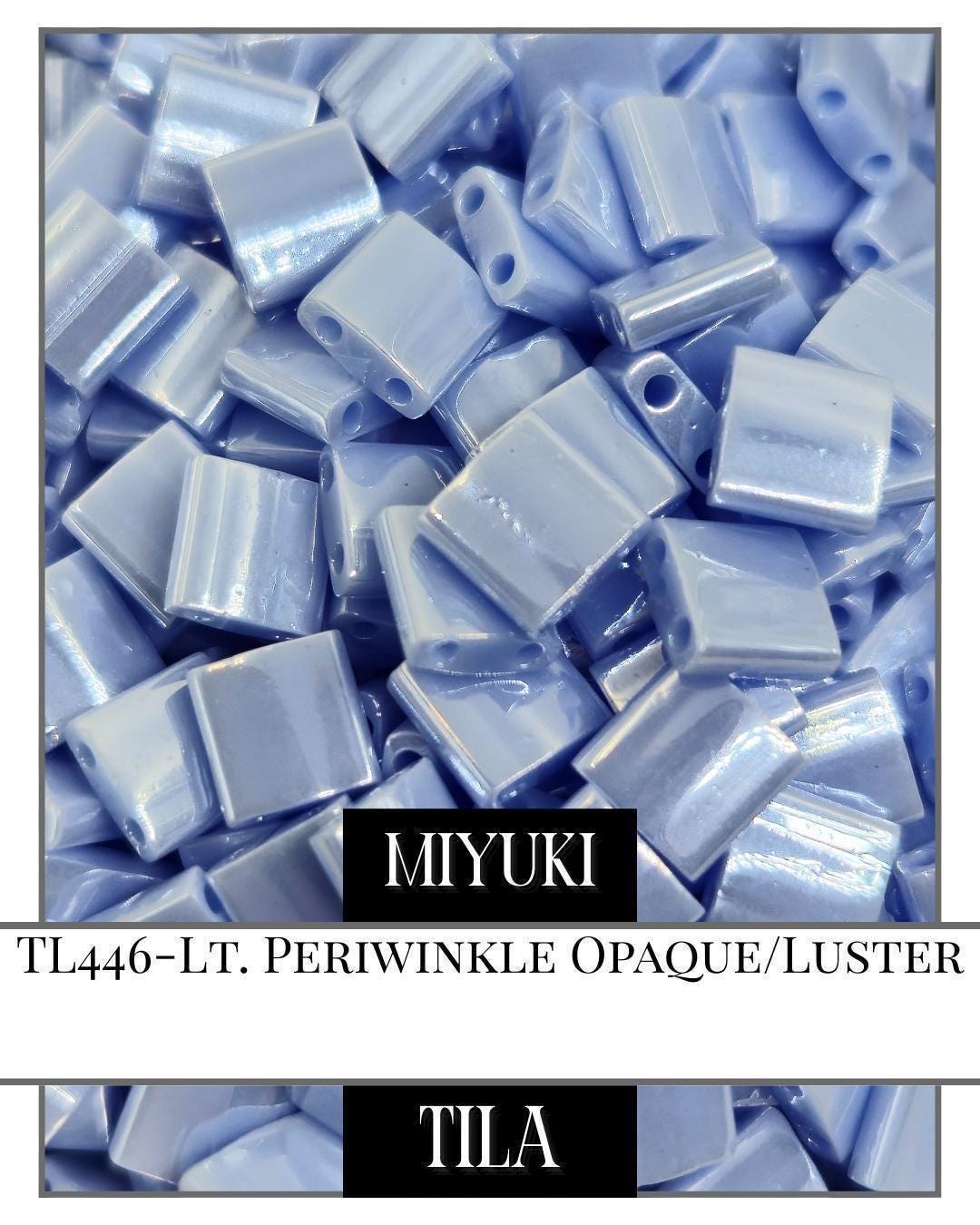 TL0446-Miyuki Tila Beads:Lt. Periwinkle O/L (7.5g pkg)