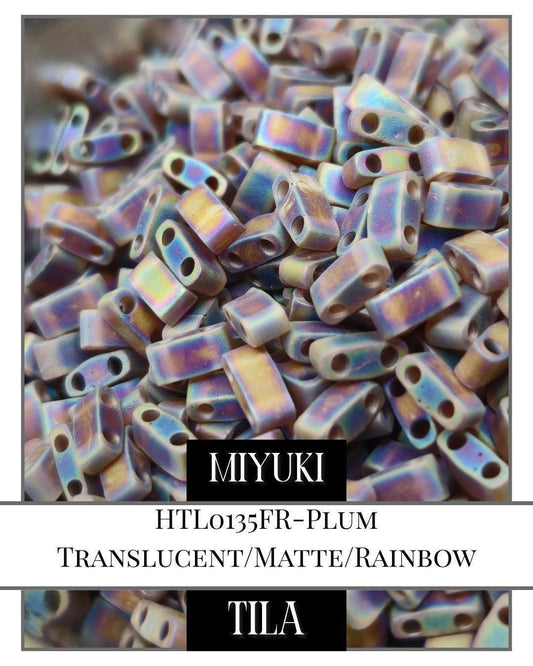 HTL0135FR-Miyuki Tila Beads:Plum T/MA/R (7.5g pkg)