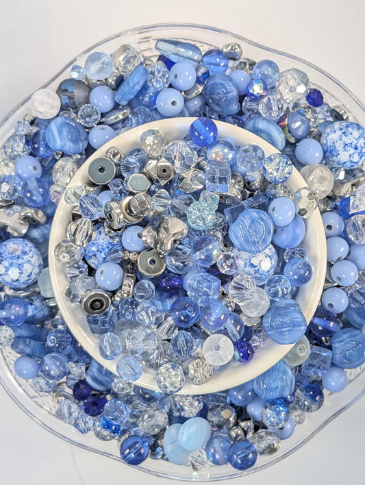 Learise Exclusive "Silver Lined Skies" Glass Bead Soup Mix (30g Pkg)