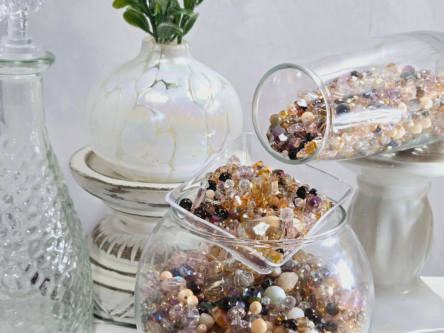 Learise Exclusive "Baby's Breath" Glass Bead Soup Mix (30g Pkg)