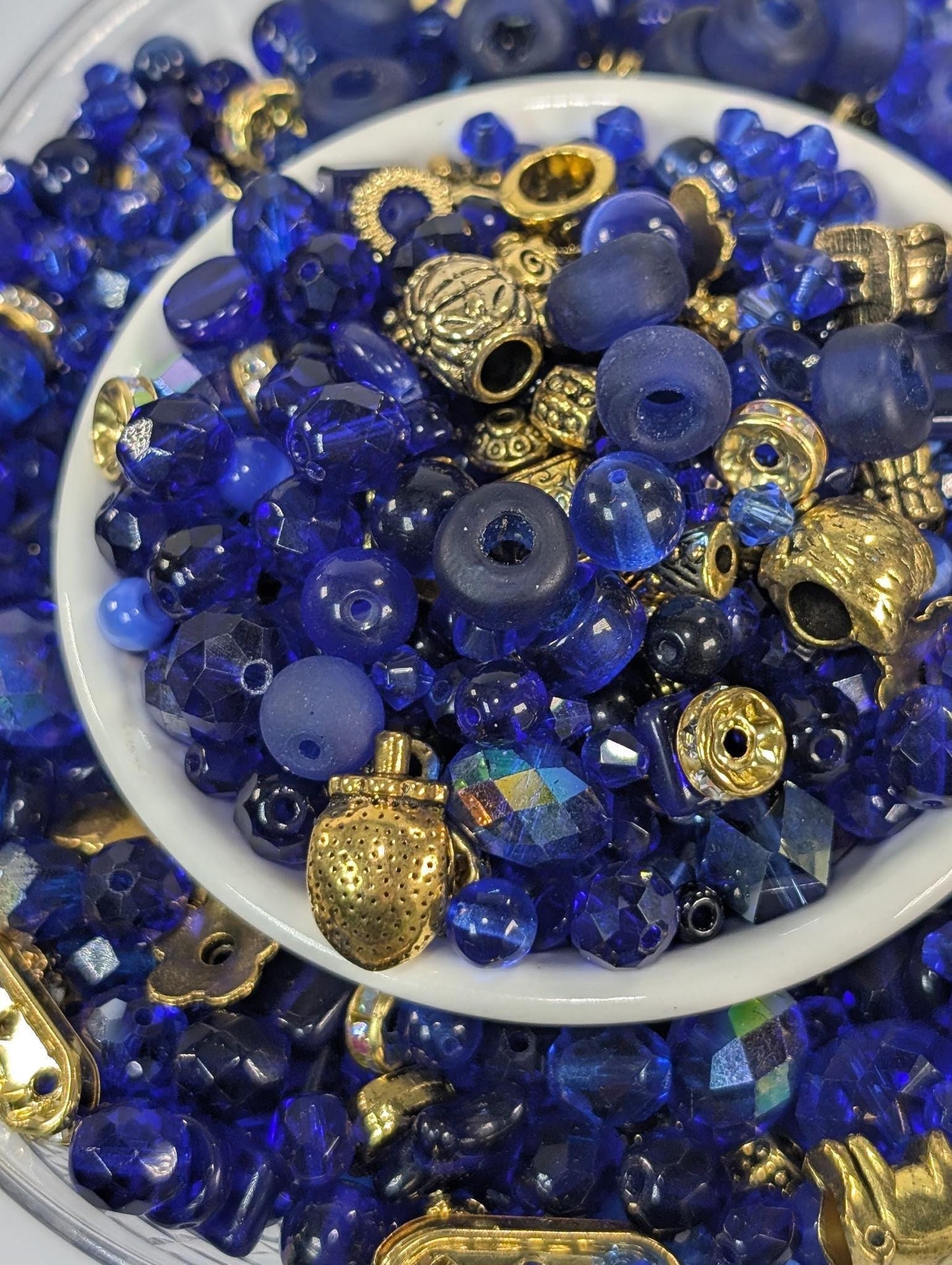 Learise Exclusive "Royally Blue" Glass Bead Soup Mix (30g Pkg)